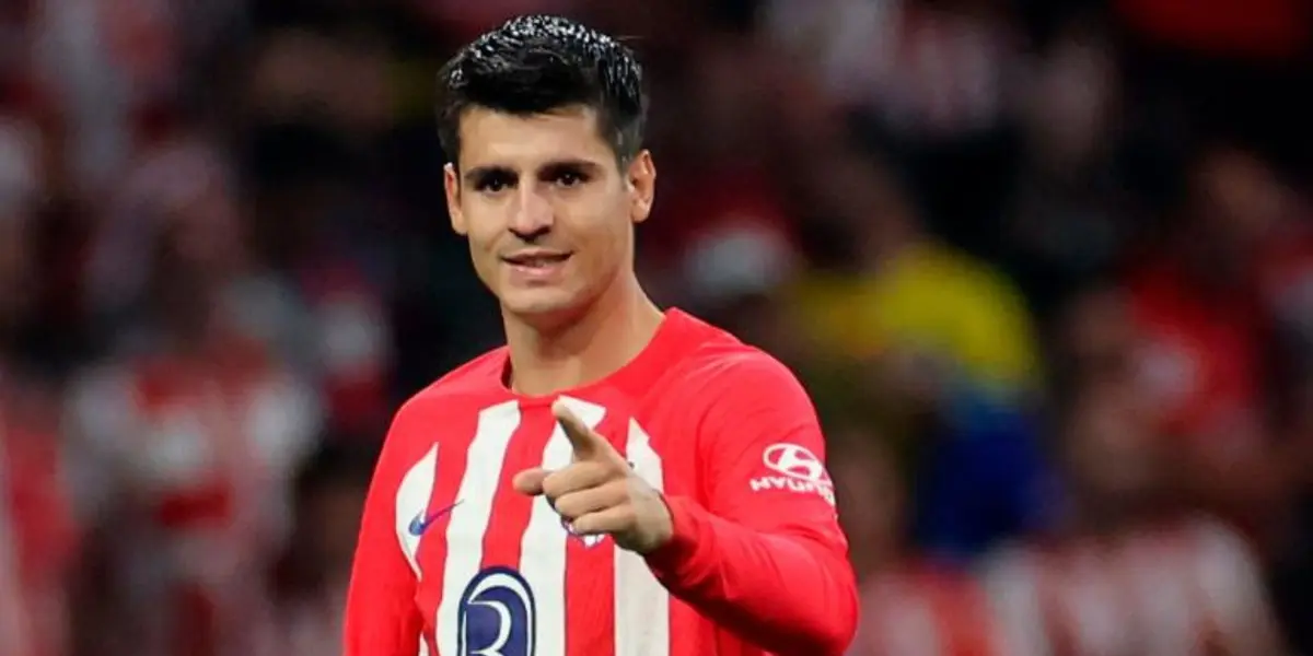 Morata con la camiseta del Atlético de Madrid. (Foto: EFE)