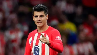 Morata con la camiseta del Atlético de Madrid. (Foto: EFE)