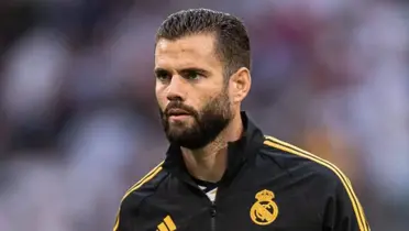Nacho con la chaqueta del Madrid.
