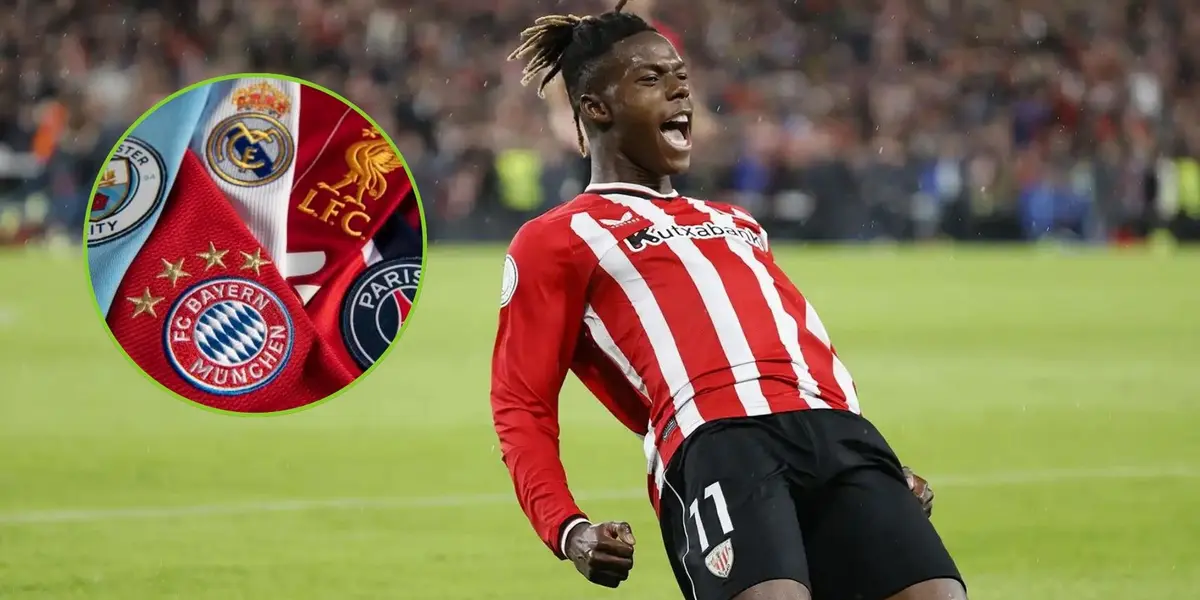 Nico festejando un gol en el Athletic Club. (Foto: EFE)