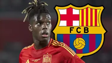 Nico Williams con la camiseta de España.