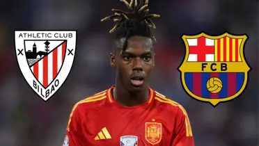 Nico Williams con la camiseta de España en la Eurocopa. (Foto: EFE)