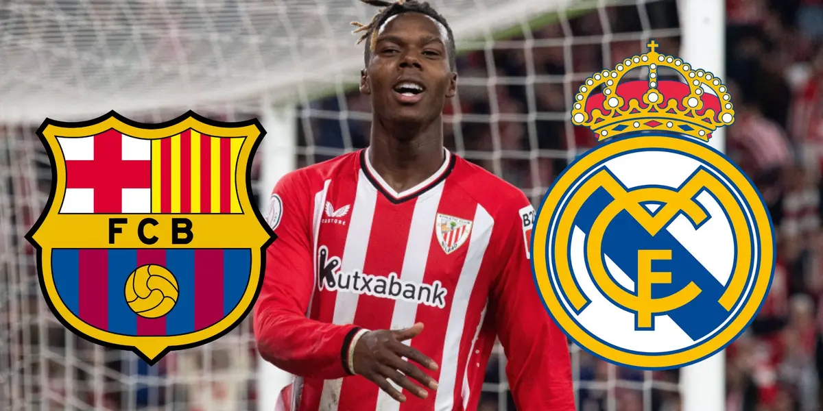 Nico Williams con la camiseta del Athletic.