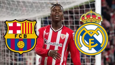 Nico Williams con la camiseta del Athletic.