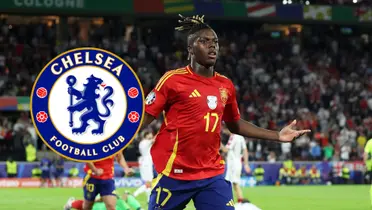 Nico Williams festejando su gol ante Georgia. (Foto: EFE)