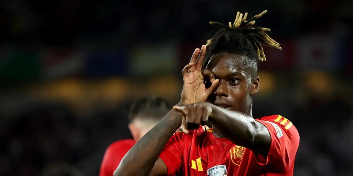 Nico Williams festejando su gol ante Georgia. (Foto: Getty Images)