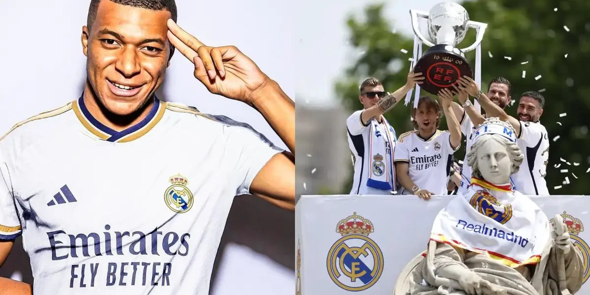 Real Madrid es el último campeón de La Liga y así festejó, Mbappé con la camiseta del Merengue.