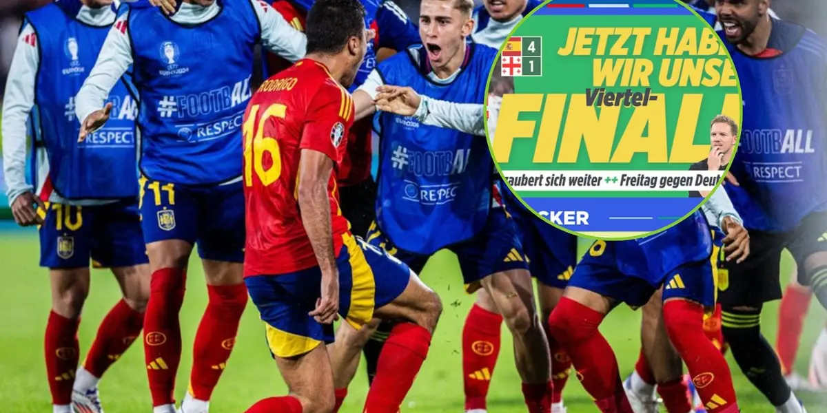 Rodri festeja su gol del empate ante Georgia. (Foto: Selección española)